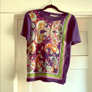 Anthropologie Maeve handkerchief tee sz S